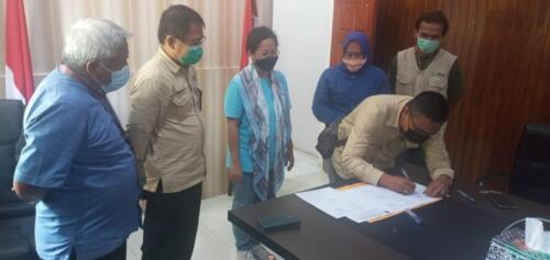 Berita acara Lepas Liar HS Lanustika di Kantor BBKSDA Riau - 25 Maret 2022